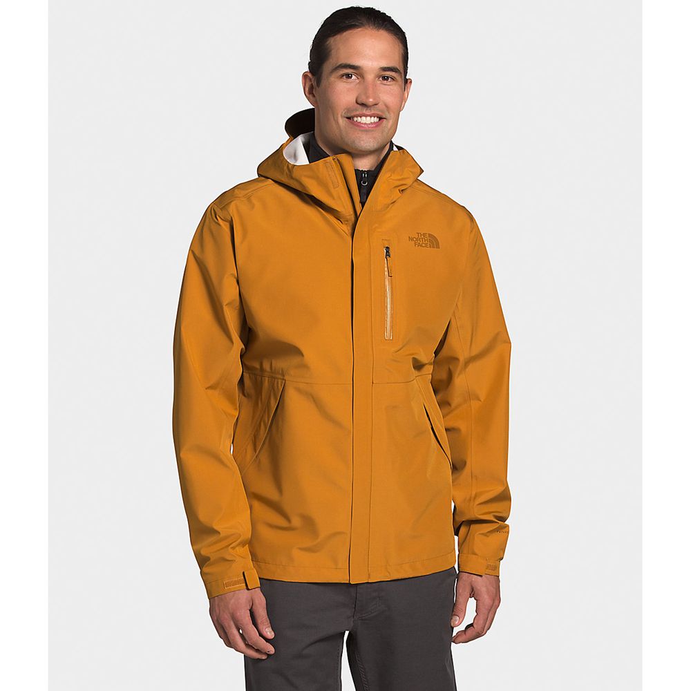 The North Face Rain Jacket Mens Australia - The North Face Dryzzle Futurelight™ Yellow (WVB-253748)